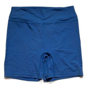 TomTiger Blue Scrunch Butt Athletic Shorts High Waisted Workout Biker Size L